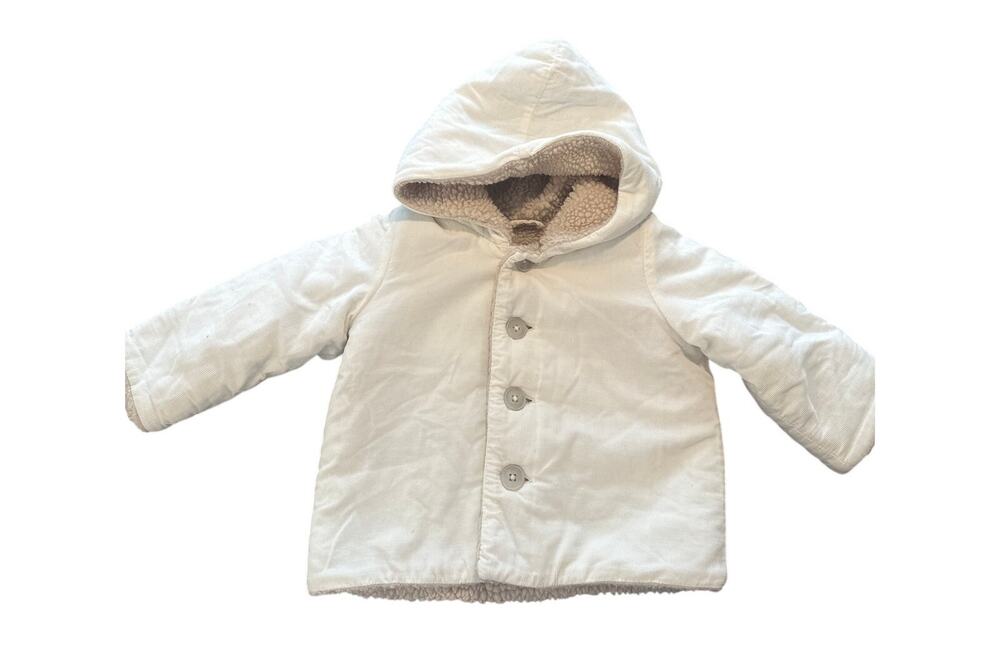 babyGap Quilted Fleece‑Lined Hooded Jacket – 12–18 Months
